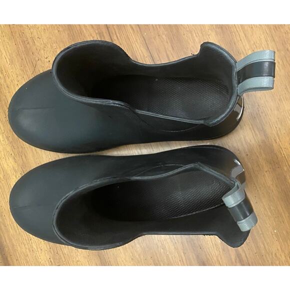 Totes Black Waterproof Rain Ankle Boots Womens US 8 Chelsea Pull On Slip Resist - Picture 4 of 8